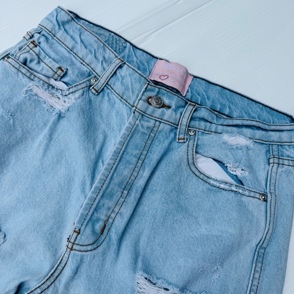 REVICE Light Blue Distressed Women Jeans - Picture 2 of 13
